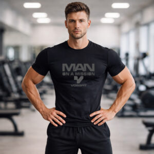 "Man On A Mission" VossFit Performance Tee - Conquer Your Goals T-Shirt