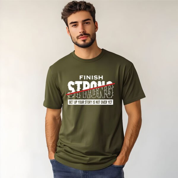 FINISH STRONG – Motivational Training T-Shirt - Image 3