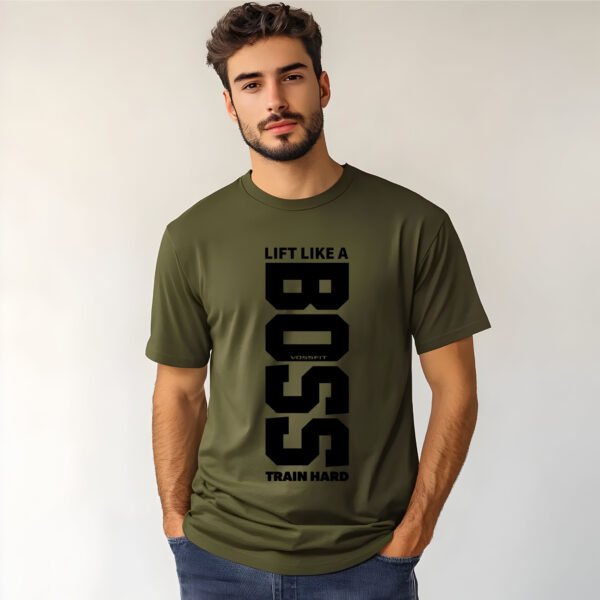 LIFT LIKE A BOSS – Hardcore Gym T-SHIRT - Image 3