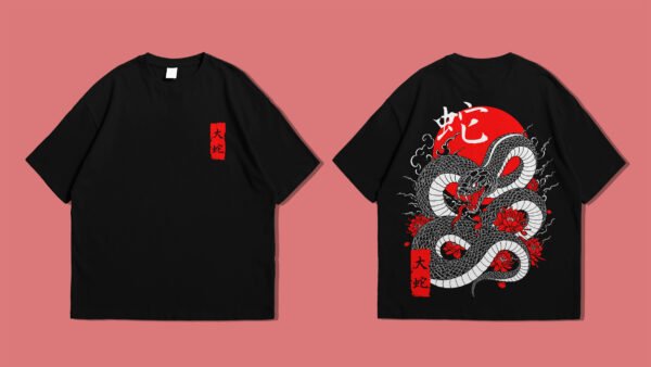 Japanese Anaconda T-Shirt – Power Wrapped in Tradition