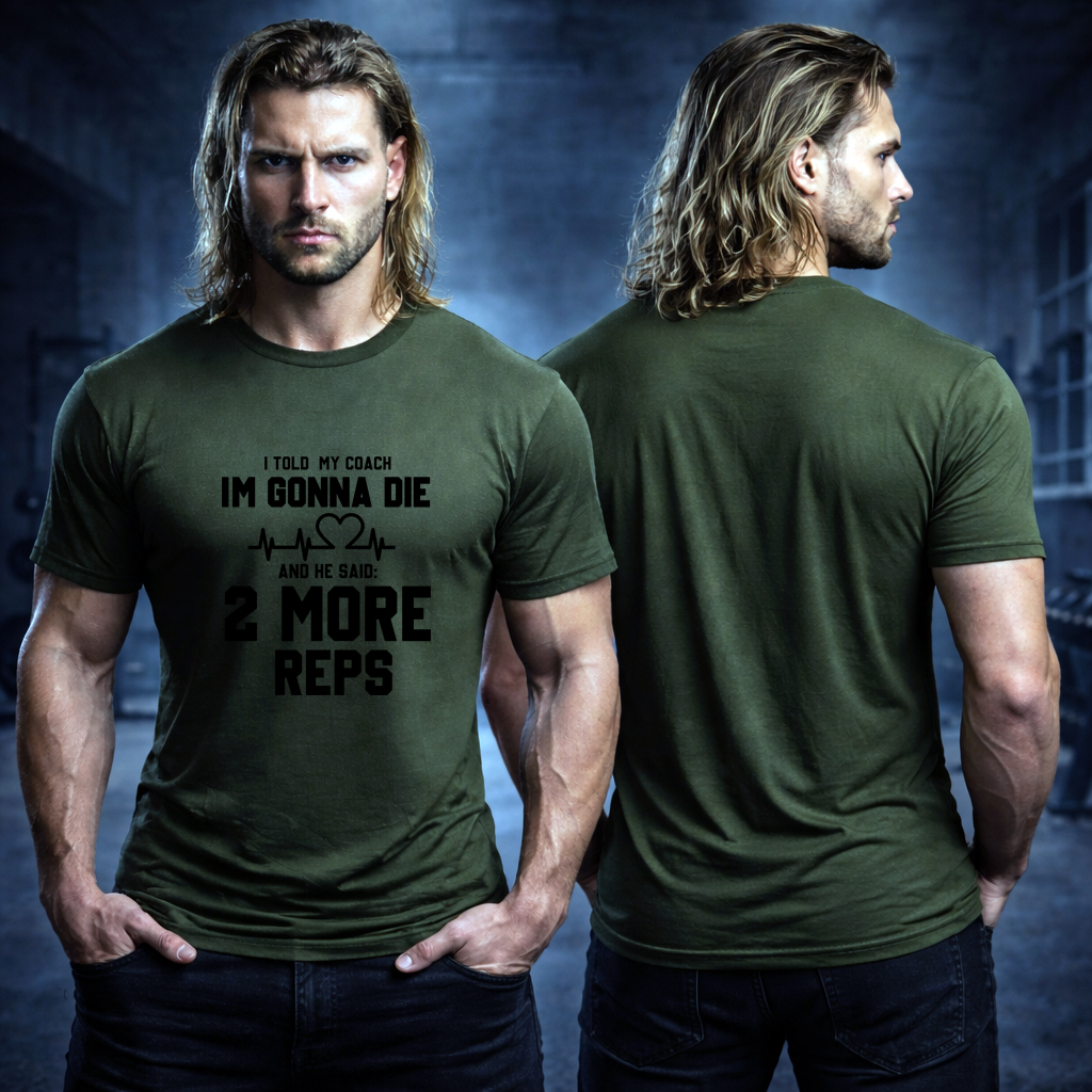 Funny Gym Workout Tee 2 More Reps Edition 2026 9 TeeFlowUSA-Die2MoreReps-TShirt-FitAndStyle-Unisex-TrueToSize