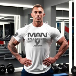 "Man On A Mission" VossFit Performance Tee - Conquer Your Goals T-Shirt