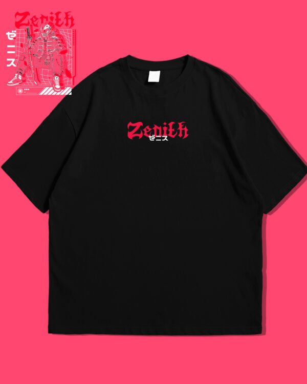ZENITH Cyber Warrior" T-Shirt - Futuristic Sci-Fi & Anime Style Tee - Japanese Streetwear Graphic Shirt - Image 3