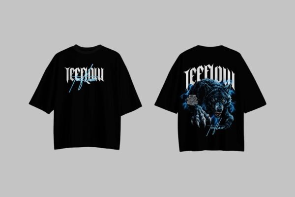 "ALPHA WOLF" Electric Fury T-Shirt - Streetwear & Bold Aesthetic Apparel. - Image 2