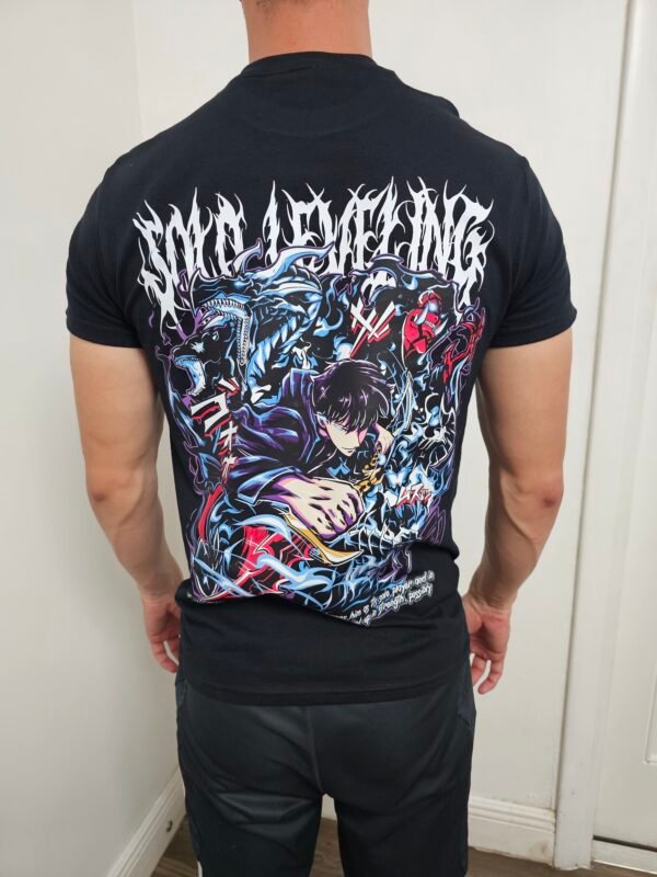 SOLO LEVELING UNLEASHED" Sung Jinwoo T-Shirt - Epic Anime & Manga Merch - Shadow Monarch Fan Tee - Unisex Sizes S-2XL - Image 2