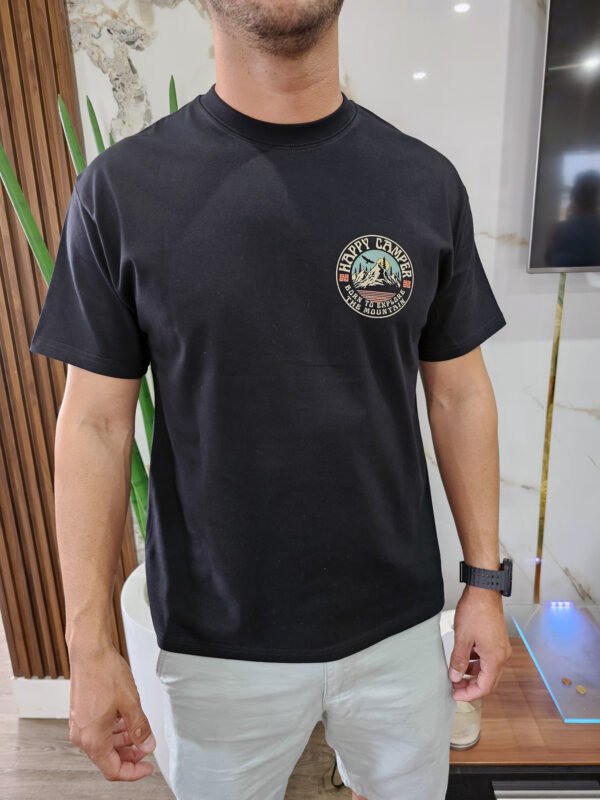 "HAPPY CAMPER" Mountain Explorer T-Shirt-"BORN TO EXPLORE THE MOUNTAIN," perfect for nature lovers. - Image 7