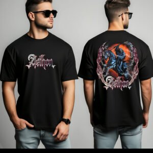 AETHON Reaper Rider Metal T-Shirt - Dark Fantasy & Gothic Apparel.