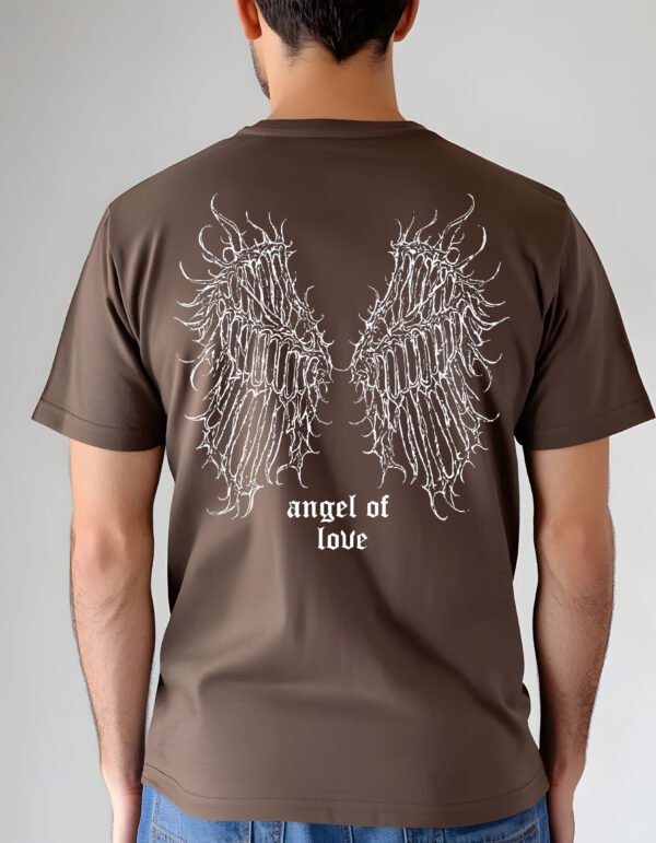 "Angel of Love" Gothic Wings T-Shirt - Dark Aesthetic & Emo Grunge Style. - Image 19