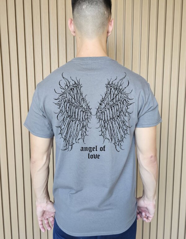 "Angel of Love" Gothic Wings T-Shirt - Dark Aesthetic & Emo Grunge Style. - Image 16