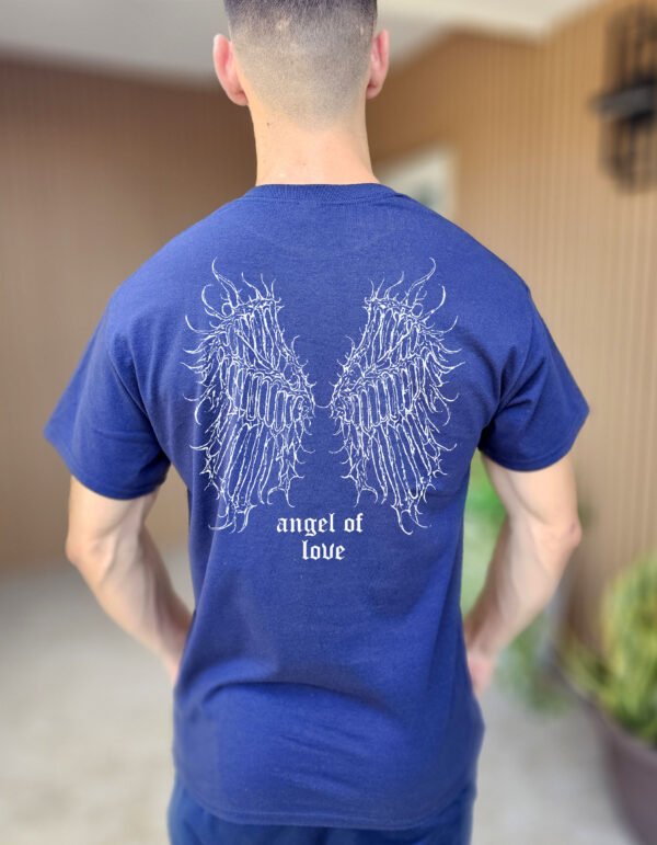 "Angel of Love" Gothic Wings T-Shirt - Dark Aesthetic & Emo Grunge Style. - Image 9