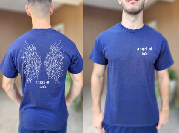 "Angel of Love" Gothic Wings T-Shirt - Dark Aesthetic & Emo Grunge Style. - Image 10