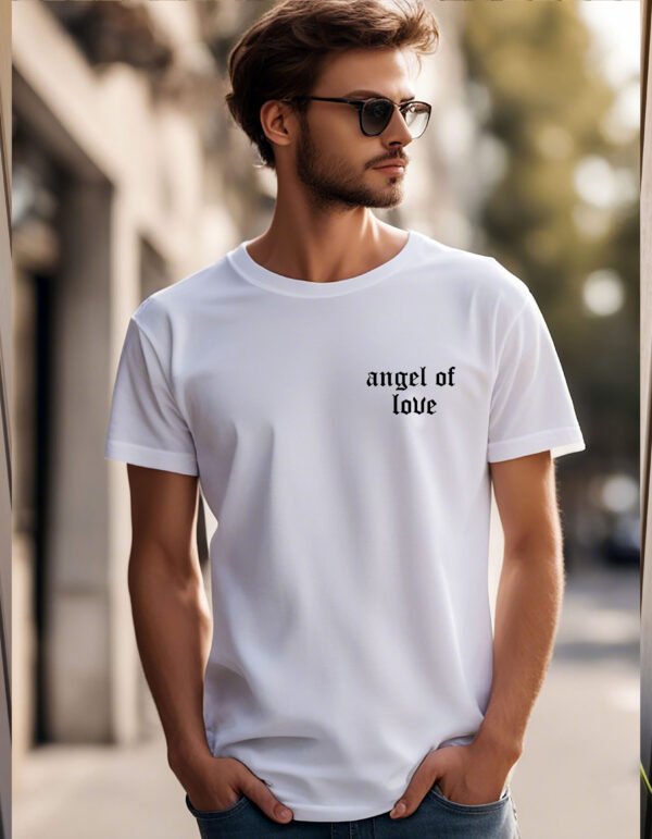 "Angel of Love" Gothic Wings T-Shirt - Dark Aesthetic & Emo Grunge Style. - Image 2