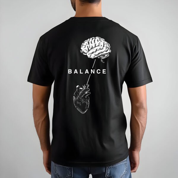 "BALANCE" Mind-Heart Connection T-Shirt - Mindfulness & Wellness Apparel. - Image 4