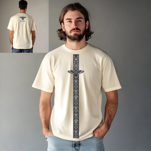 "WINGS OF GLORY" Eagle & Symbolic Design T-Shirt - Patriotic, Meaningful & Unisex Apparel. - Image 3