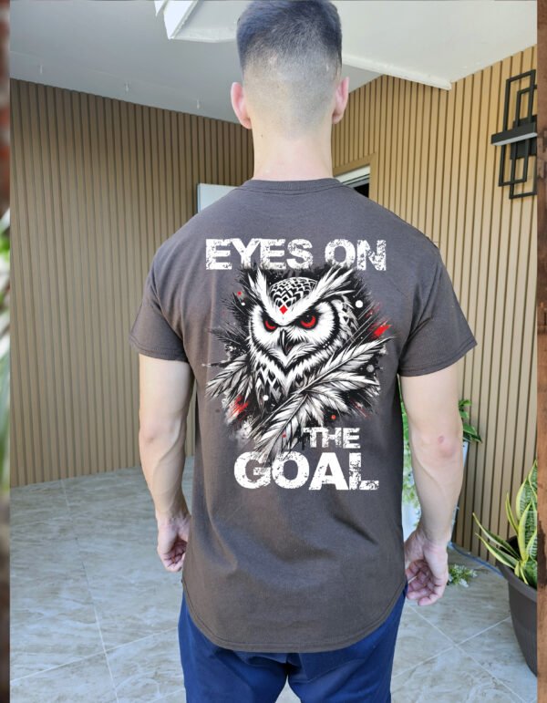 "Eyes On The Goal" Owl Gym T-Shirt - Stay Focused. Stay Fit. - Image 4