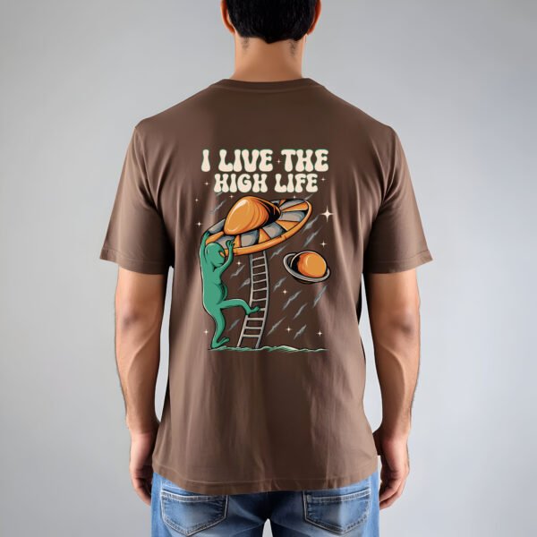 "LITTLE HIGH MAINTENANCE ALIEN" Funny Graphic T-Shirt - Quirky Sci-Fi & Cannabis Humor Tee. - Image 11