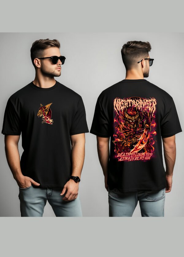 NIGHTBRINGER YASUO" League of Legends Inspired T-Shirt - Epic Dark Fantasy Gaming Merch - Unisex Black & White Tee S-2XL - Image 3