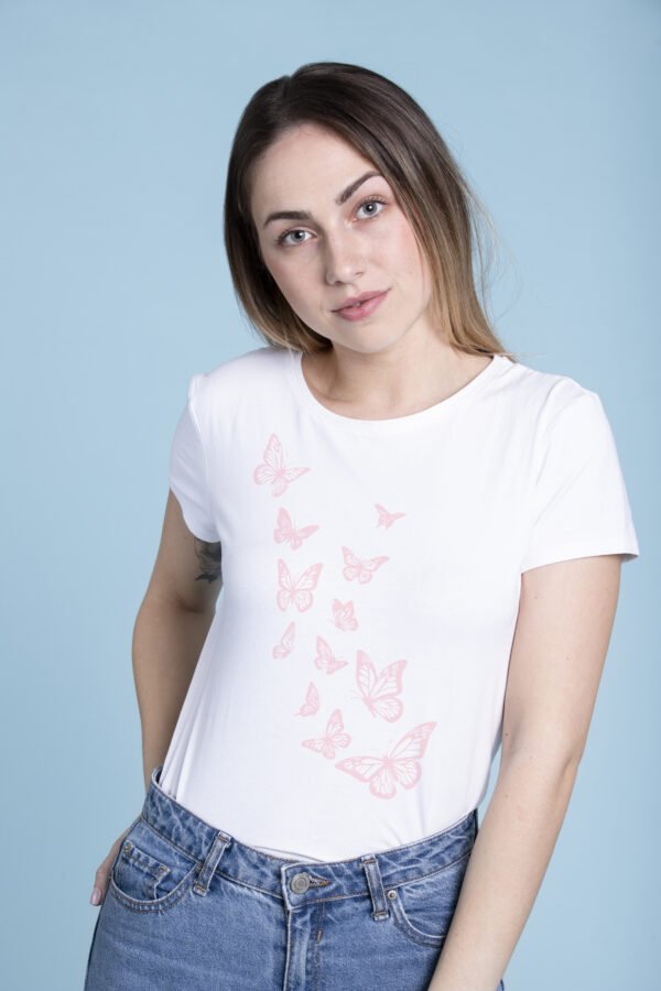 "LET YOUR DREAMS TAKE FLIGHT" Butterfly T-Shirt - Inspirational & Stylish Tee for Women. - Image 3