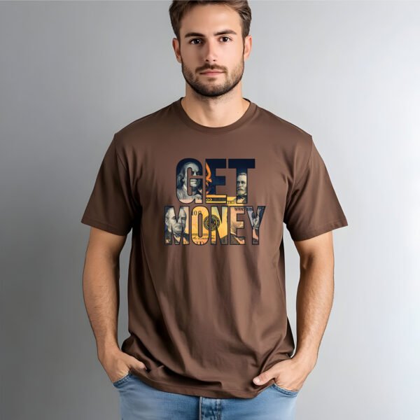 "GET MONEY" Entrepreneurial Streetwear T-Shirt - Hustle Culture & Financial Aspiration. - Image 4