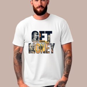 "GET MONEY" Entrepreneurial Streetwear T-Shirt - Hustle Culture & Financial Aspiration.