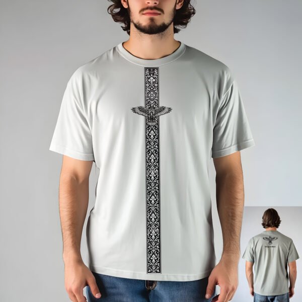 "WINGS OF GLORY" Eagle & Symbolic Design T-Shirt - Patriotic, Meaningful & Unisex Apparel. - Image 4