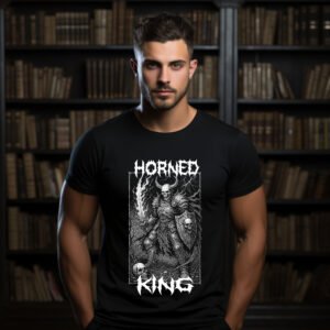 HORNED KING" Dark Fantasy T-Shirt - Reign Over Your Realm.