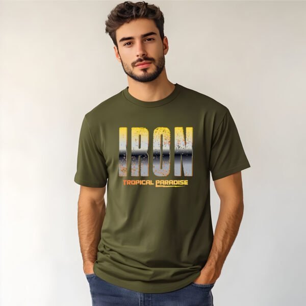"IRON TROPICAL PARADISE" Gym & Lifestyle T-Shirt - Fitness, Strength & Vacation Vibes. - Image 7
