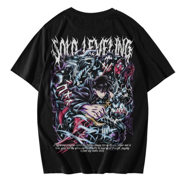 SOLO LEVELING UNLEASHED" Sung Jinwoo T-Shirt - Epic Anime & Manga Merch - Shadow Monarch Fan Tee - Unisex Sizes S-2XL - Image 5