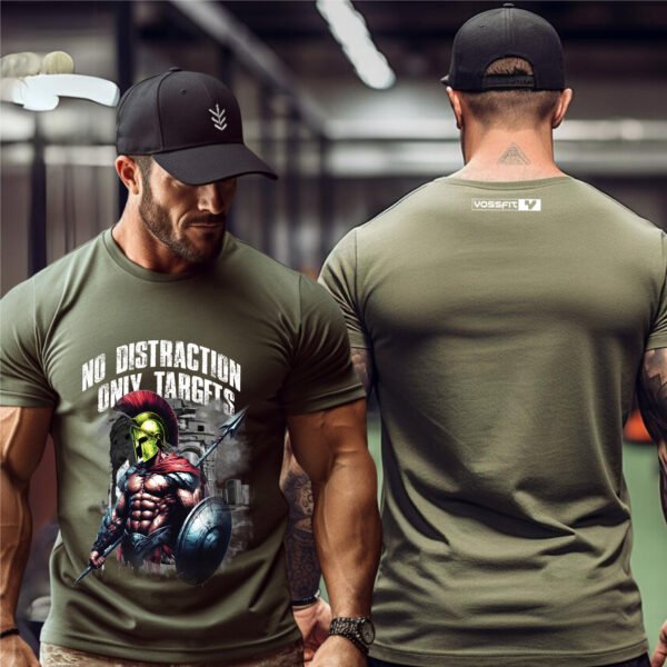 "NO DISTRACTION ONLY TARGETS" Spartan Gym T-Shirt - Conquer Your Workout. - Image 5