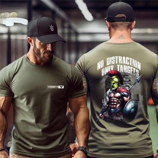 "NO DISTRACTION ONLY TARGETS" Spartan Gym T-Shirt - Conquer Your Workout. - Image 6