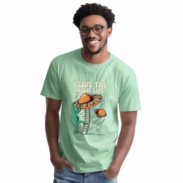 "LITTLE HIGH MAINTENANCE ALIEN" Funny Graphic T-Shirt - Quirky Sci-Fi & Cannabis Humor Tee. - Image 15