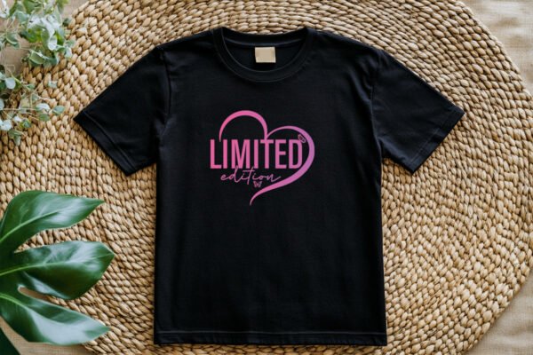 "LIMITED EDITION" Pink Heart T-Shirt - Exclusive & Stylish Tee for Women. - Image 2