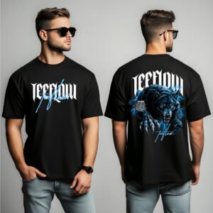 "ALPHA WOLF" Electric Fury T-Shirt - Streetwear & Bold Aesthetic Apparel.