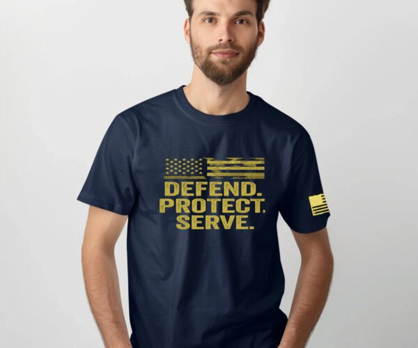 "DEFEND. PROTECT. SERVE." Tactical T-Shirt - A Legacy of Duty. - Image 3