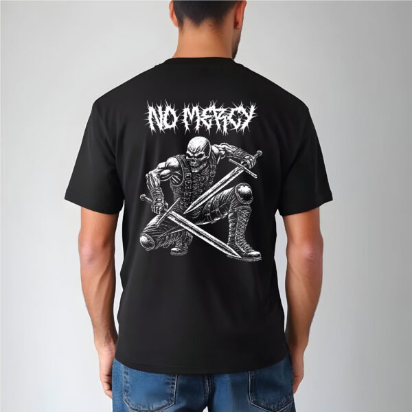 "NO MERCY" Dark Fantasy T-Shirt - Conquer or Be Conquered. - Image 2