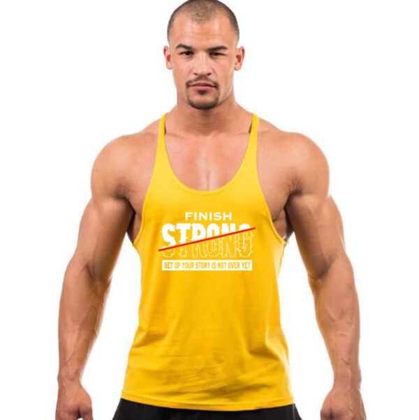 "Finish Strong" Motivational Stringer Tank Top - Your Story Isn't Over Yet! - Image 4