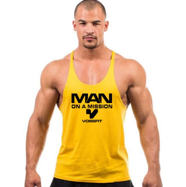 MAN ON A MISSION – VossFit Gym Tank Top | Muscle Tee for Men | Motivational Workout Shirt | Gym Wear for Bodybuilders & Fitness Addicts - Image 11