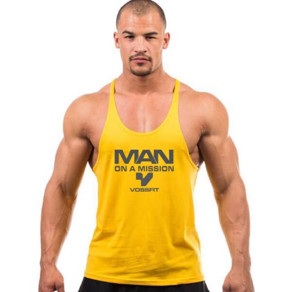 MAN ON A MISSION – VossFit Gym Tank Top | Muscle Tee for Men | Motivational Workout Shirt | Gym Wear for Bodybuilders & Fitness Addicts - Image 12