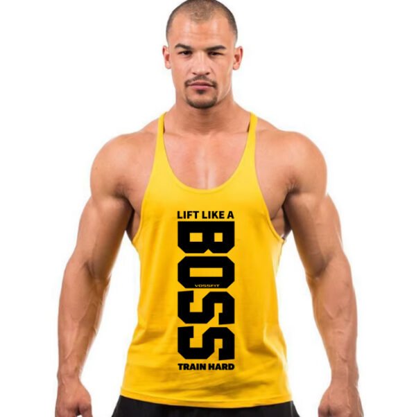 "LIFT LIKE A BOSS TRAIN HARD" Stringer Tank Top - Dominate Your Workout! - Image 9