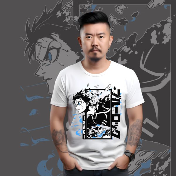 ISAGI EGOIST EXPLOSION" Blue Lock T-Shirt - Anime Fan Merch - Dynamic Soccer Manga Tee - Image 4