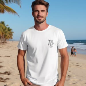 Anatomical Heart T-Shirt - Minimalist Medical & Science Art Tee.
