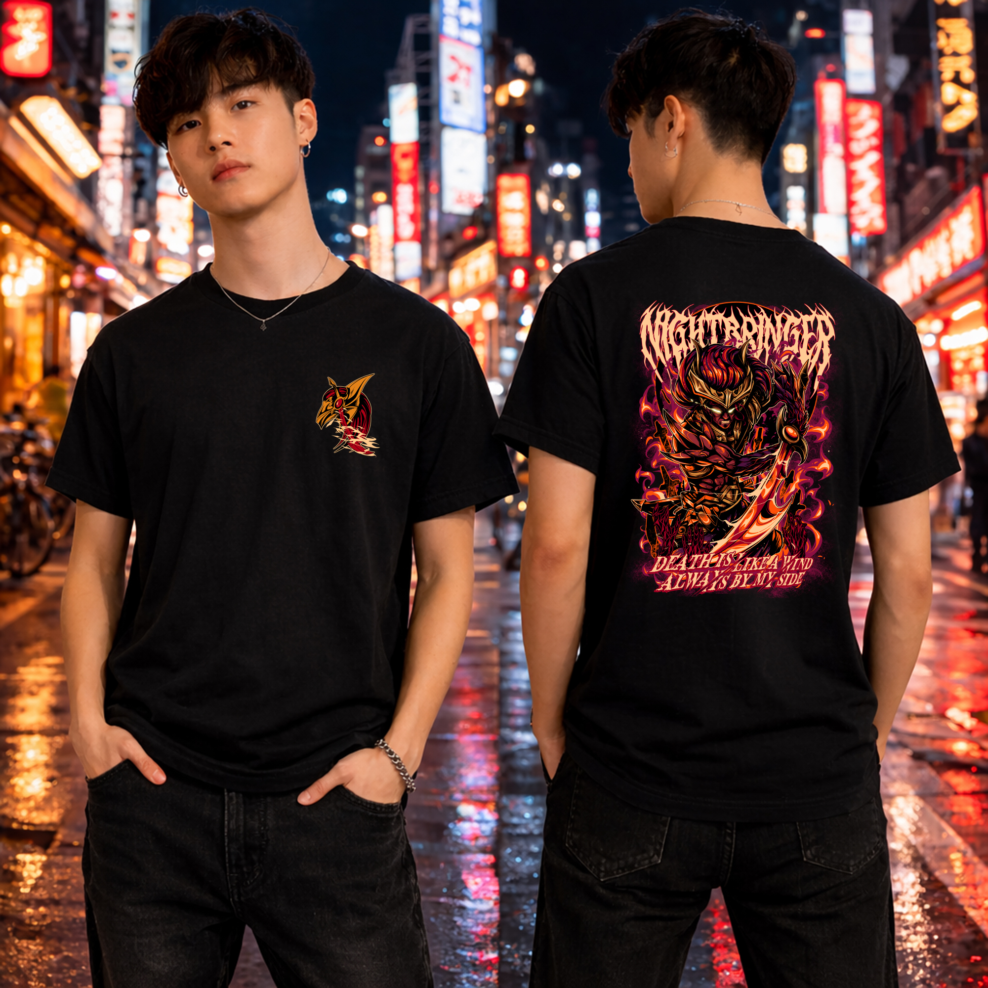Dark Fantasy Demon Graphic T-Shirt – Gamer Streetwear Shirt 3 Dark Fantasy Demon Graphic T-Shirt – Gamer Streetwear Shirt - Image 3