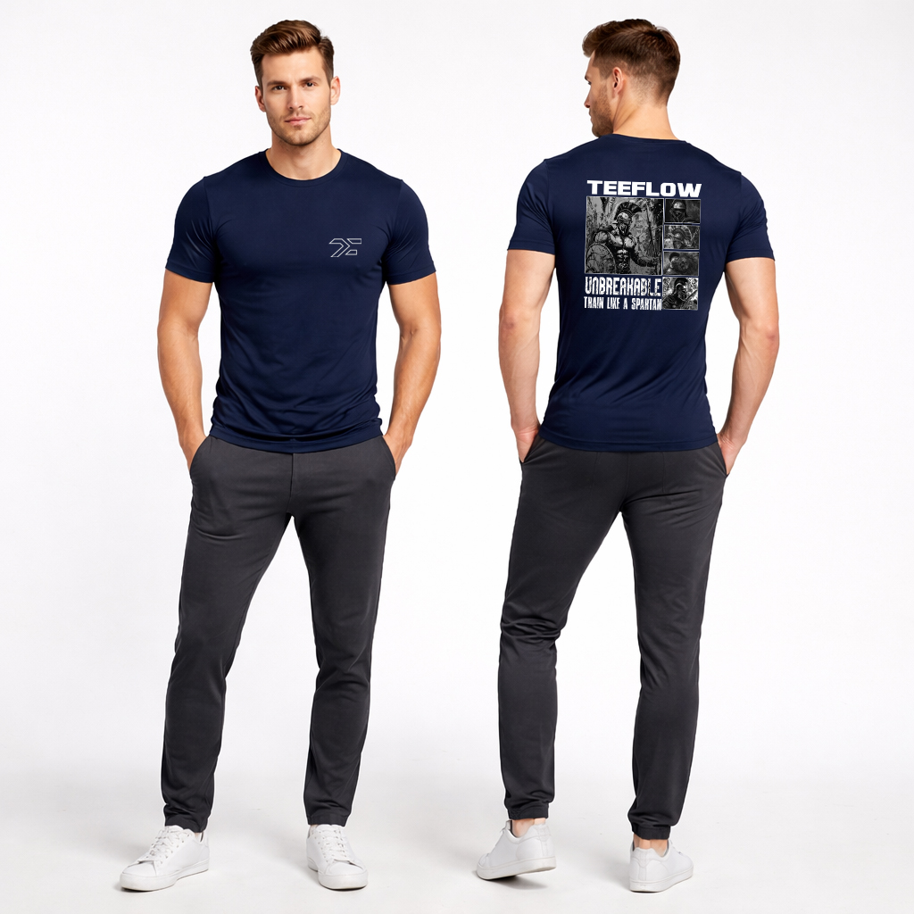TeeFlow Spartan Unbreakable T-Shirt | Train Like a Spartan Gym Workout Tee | Premium Unisex Fitness Shirt 3 TeeFlow Spartan Unbreakable T-Shirt | Train Like a Spartan Gym Workout Tee | Premium Unisex Fitness Shirt - Image 3