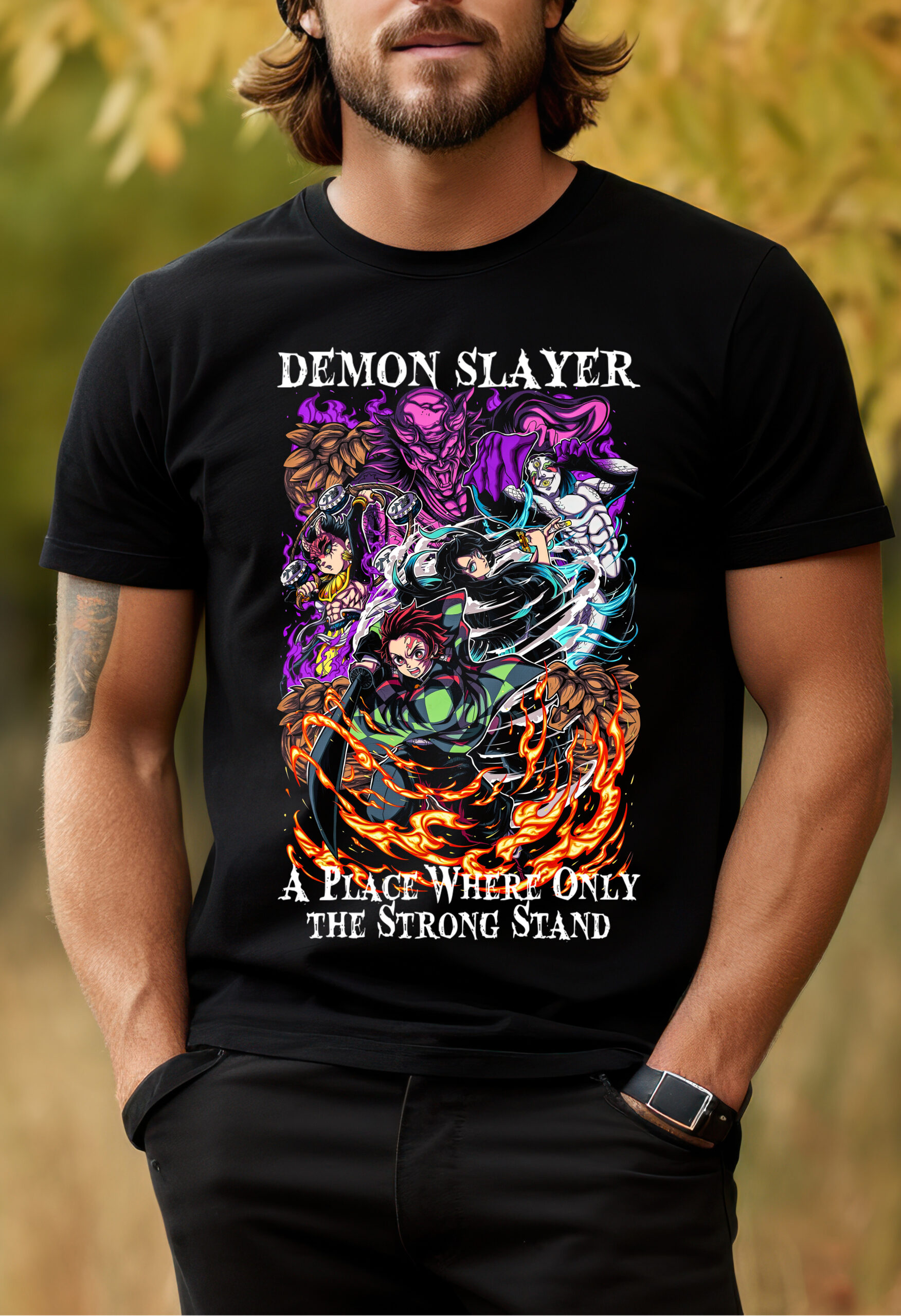 Demon Slayer: "A Place Where Only The Strong Stand" Premium T-Shirt 1 Demon Slayer: "A Place Where Only The Strong Stand" Premium T-Shirt