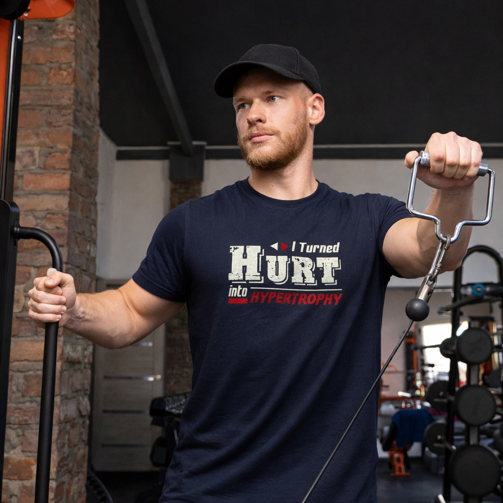I Turned Hurt Into Hypertrophy Gym T-Shirt Motivational Fitness Tee Unisex Workout Shirt 3 i-turned-hurt-into-hypertrophy-gym-t-shirt