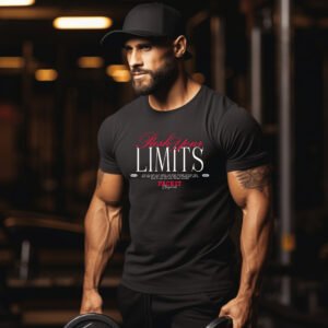 "Push Your LIMITS" Motivational Gym T-Shirt - FACE IT. Own Your Workout.