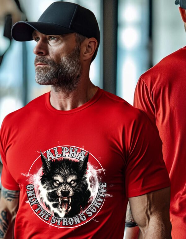 "ALPHA, ONLY THE STRONG SURVIVE" Wolf T-Shirt - Unleash Your Inner Beast. - Image 13