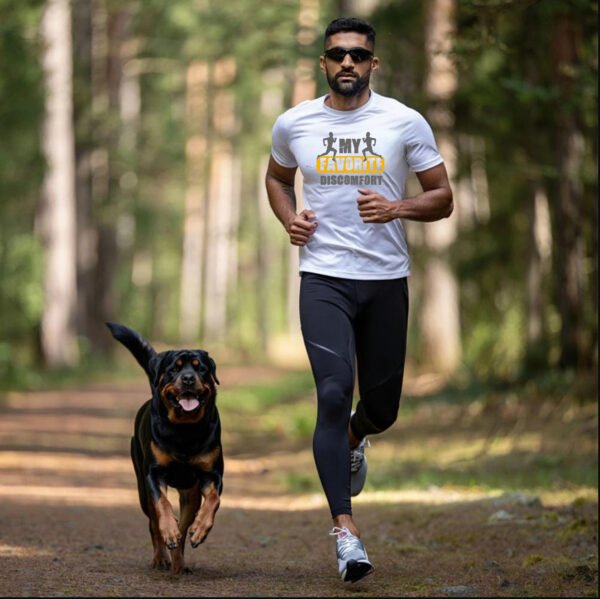 Running T-shirt "My Favorite Discomfort" Runner Motivation Quote Tee