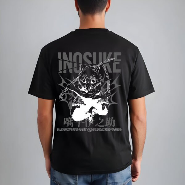 Inosuke Samurai Warrior Graphic Tee – Bold Anime Streetwear - Image 3
