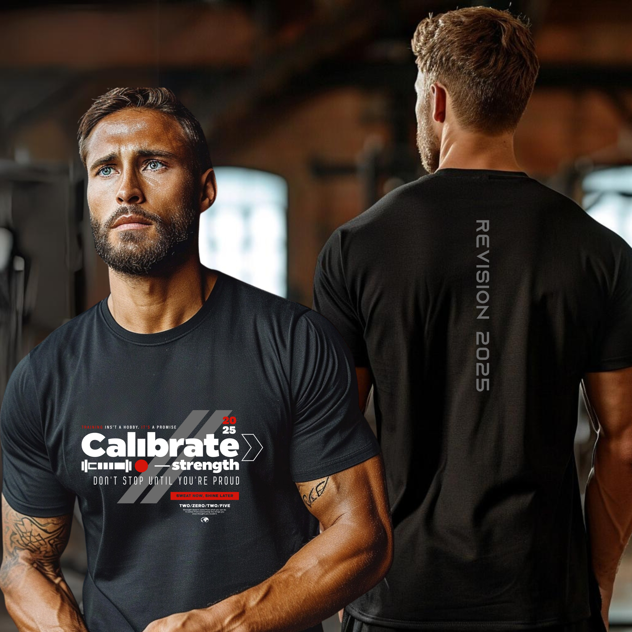 Calibrate Strength" Premium Performance Tee | Bodybuilding & Gym Apparel 4 Calibrate Strength" Premium Performance Tee | Bodybuilding & Gym Apparel - Image 4